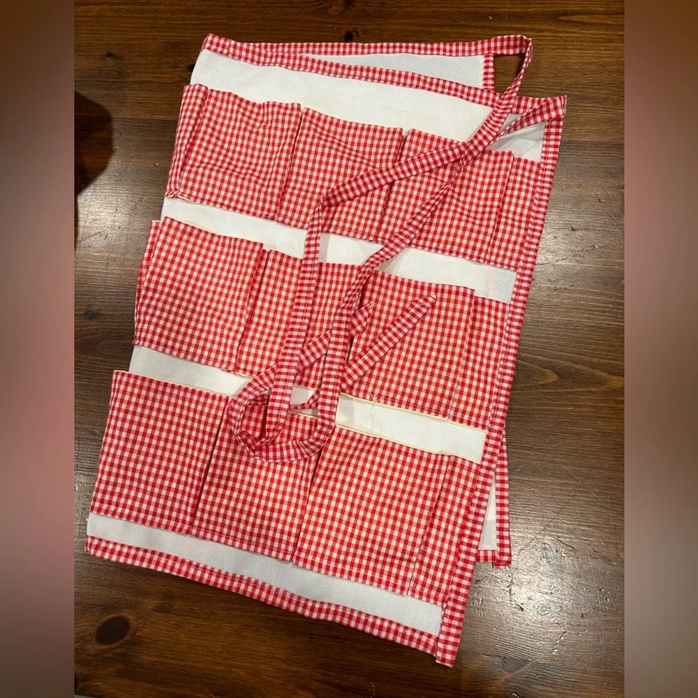 Red Gingham Egg Apron